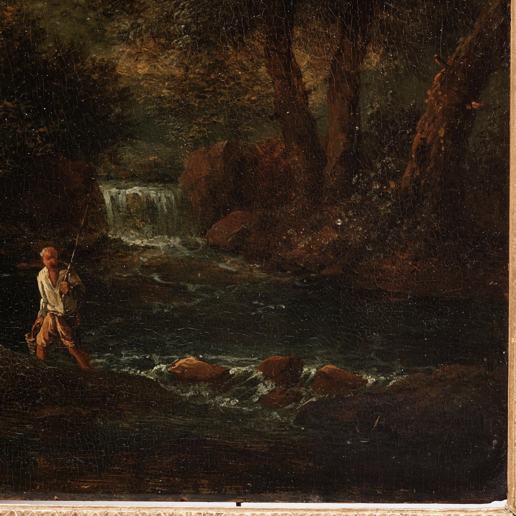 Johann Christian Brand, Landskap med figurer vid bäck.