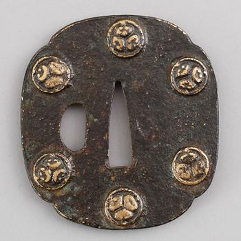 TSUBA, järn, Edo 1603-1868.