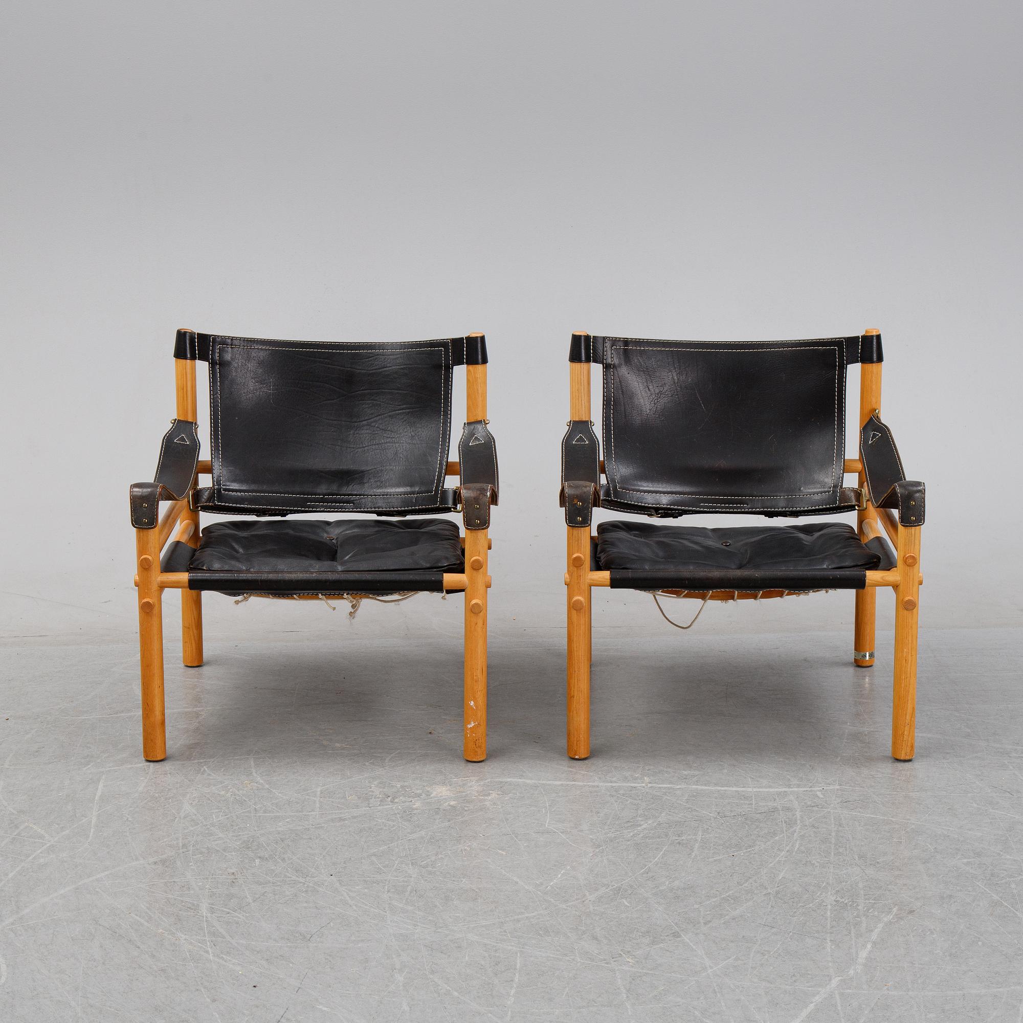 a pair of 'Sirocco' easy chairs, Arne Norell Möbel AB, Aneby, Sweden.