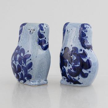 Lisa Larson, figuriner, 2 st, "Pudlar", Gustavsberg.