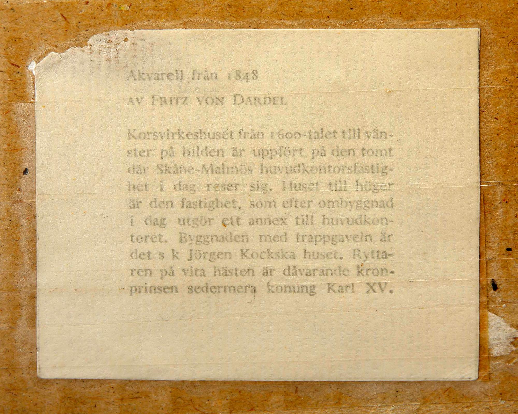 FRITZ VON DARDEL, tillskriven, akvarell, ej sign.