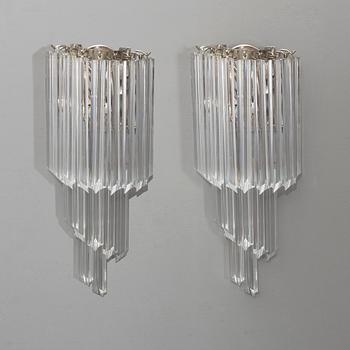 A pair of Murano wall sconce, 1970s.