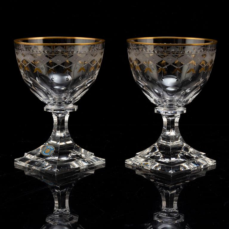 VINGLAS/CHAMPAGNEGLAS, 12 st, "Odelberg Junior", Kosta, 1900-talets andra hälft.