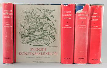 BÖCKER, 5 vol, Svenskt konstnärslexikon.