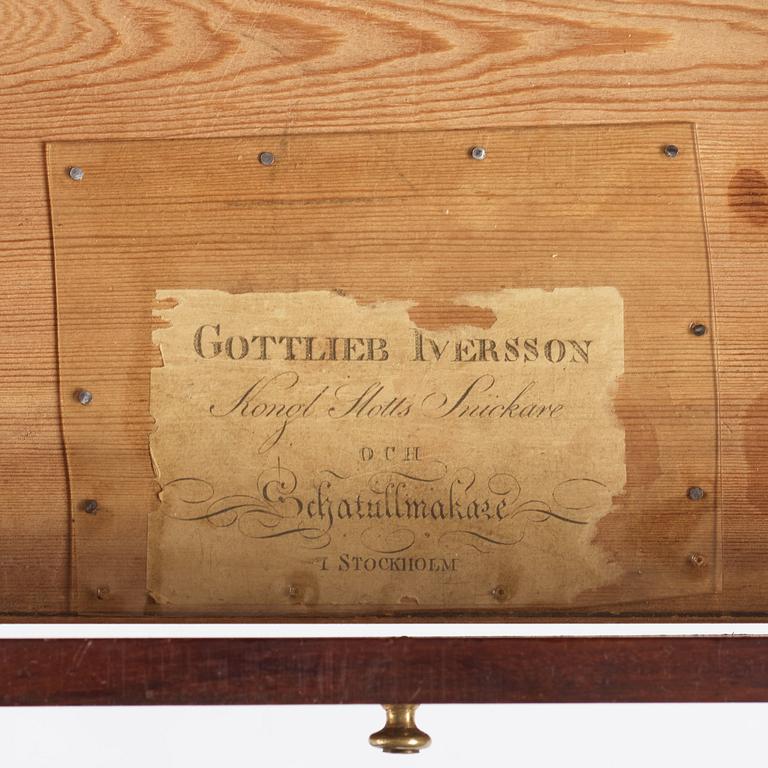 A Late gustavian cabinet by Gottlieb Iwersson, (master in Stockholm 1778-1813).