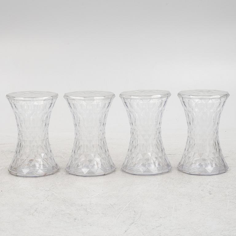 Marcel Wanders, stools, 4 pcs, "Stone", Kartell, contemporary.