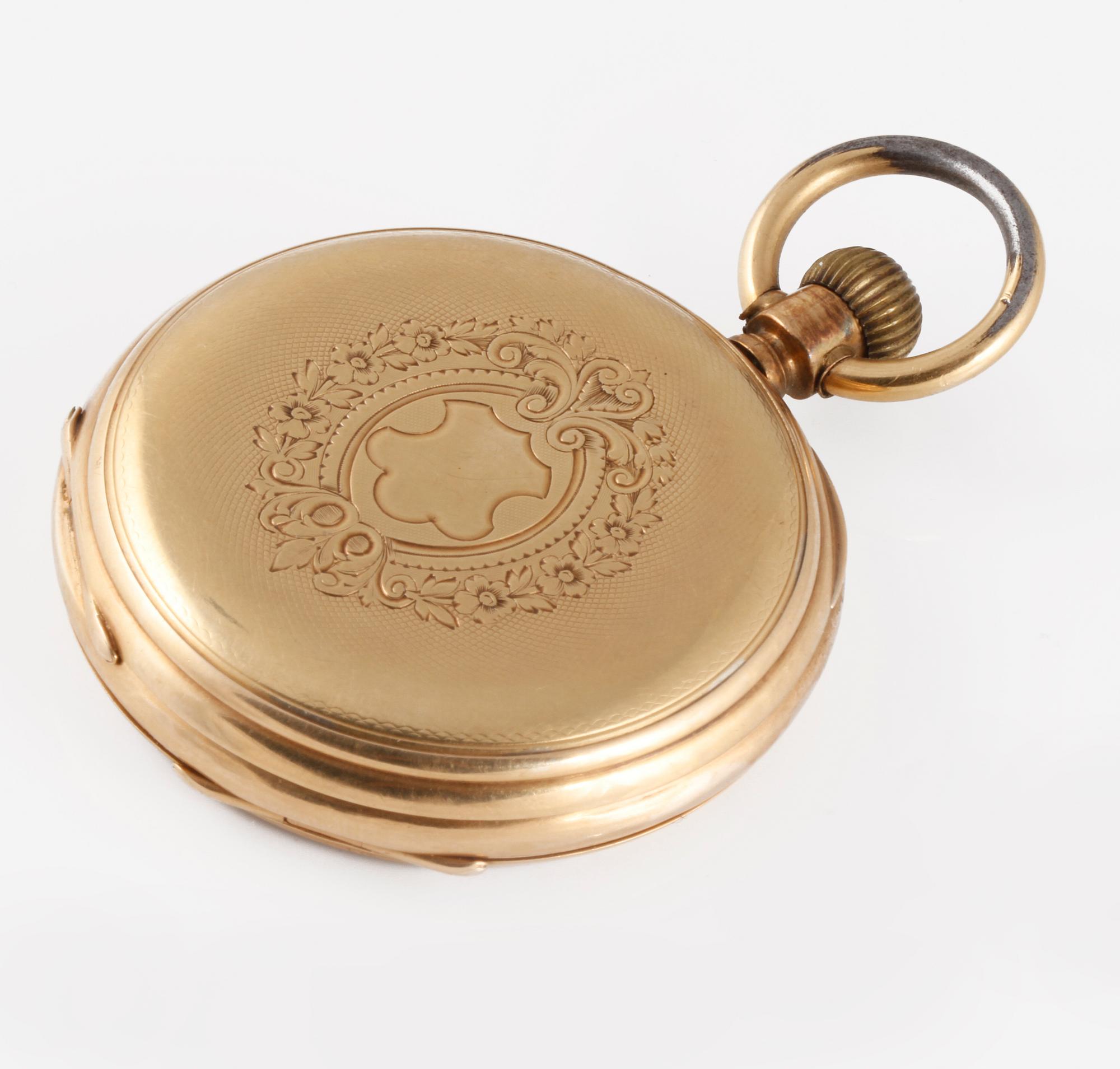 FICKUR, 18 K guld, 1900-talets första hälft. Total vikt 81 g.