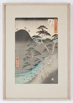 Ando Utagawa Hiroshige II (Utagawa Shigenori) · HIROSHIGE, träsnitt, Japan, troligen 1850-tal.