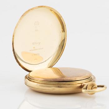 Viking, pocket watch, hunter case, 14K gold, "Boliden Gold", 51,5 mm.