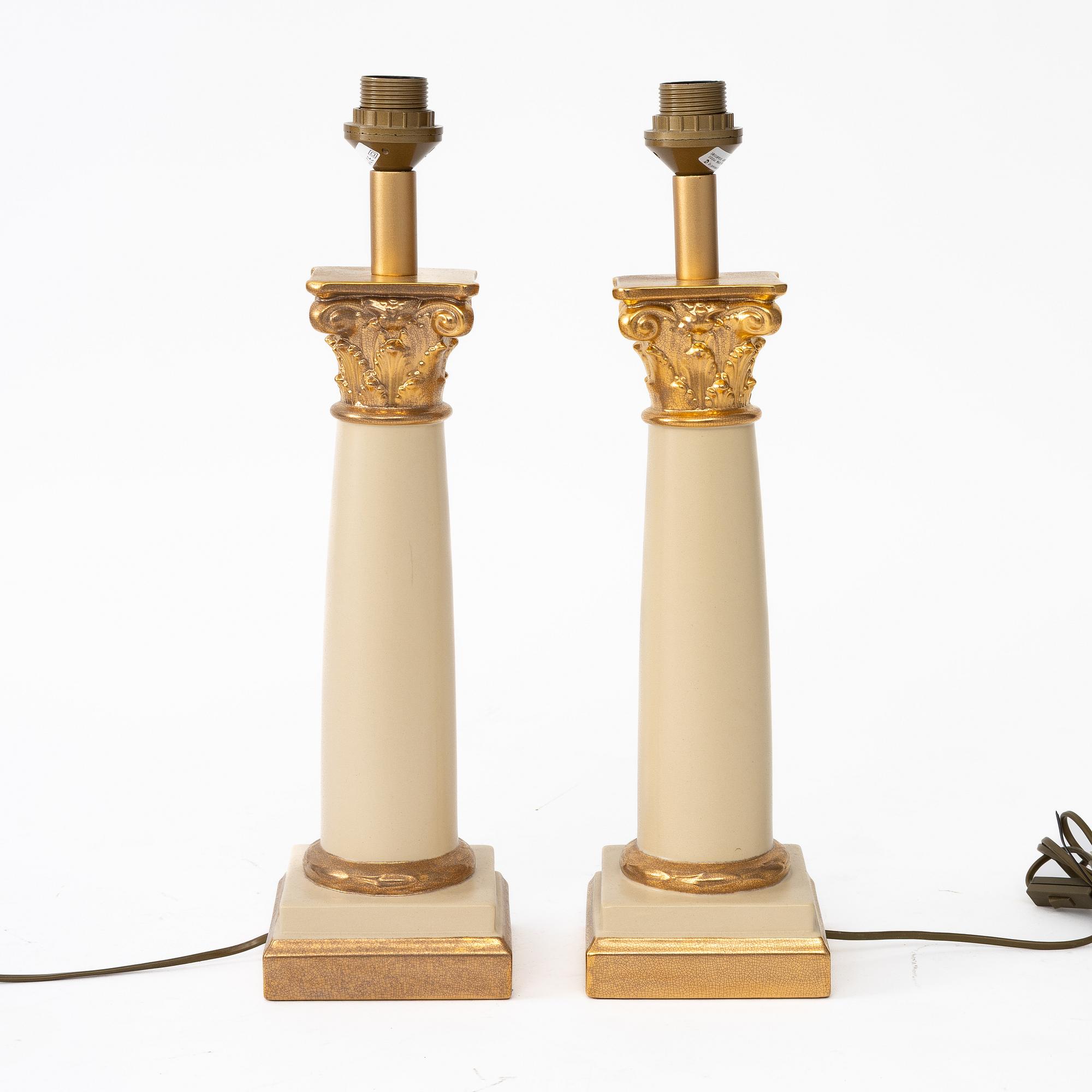 Table lamps, a pair, Maison le Dauphin, France.