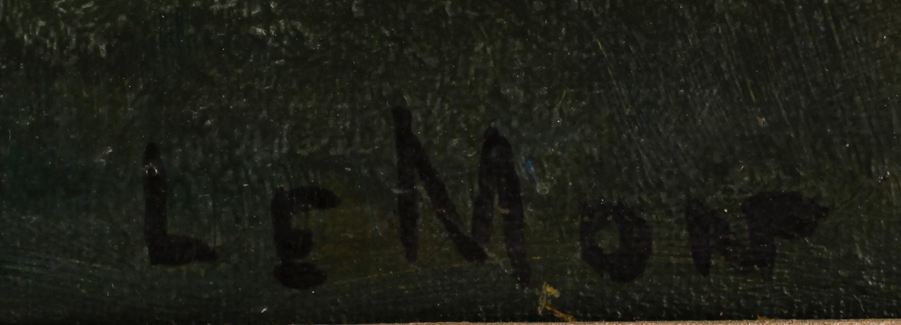 OKÄND KONSTNÄR, olja på duk, sign le Mon.