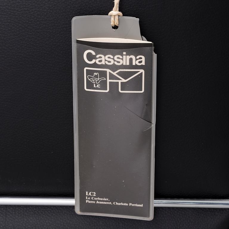 LE CORBUSIER, PIERRE JEANNERET & CHARLOTTE PERRIAND, an 'LC2' sofa from Cassina, Italy.