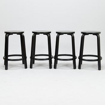 ALVAR AALTO, A set of four '64' stools for Artek 2013.