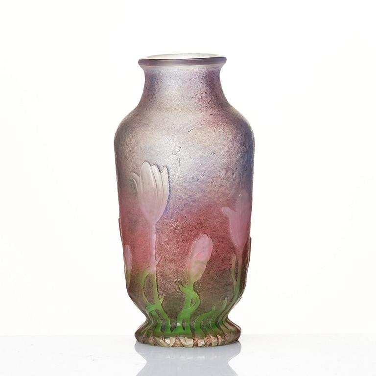 Daum, an Art nouveau cameo glass vase, Nancy, France.