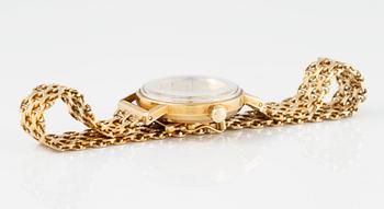 DAMARMBANDSUR, 14K guld, Certina med länk i 18K guld. Vikt 25,4 gram.