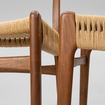 Hans J. Wegner, Six "Spisestolen" chairs/CH23, Carl Hansen & Søn, Denmark, contemporary production.