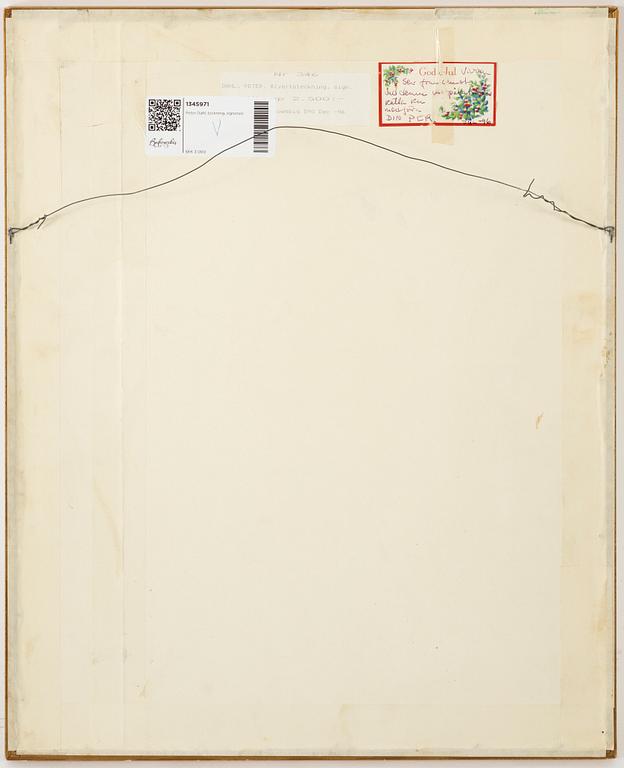 Peter Dahl, drawing, signed.