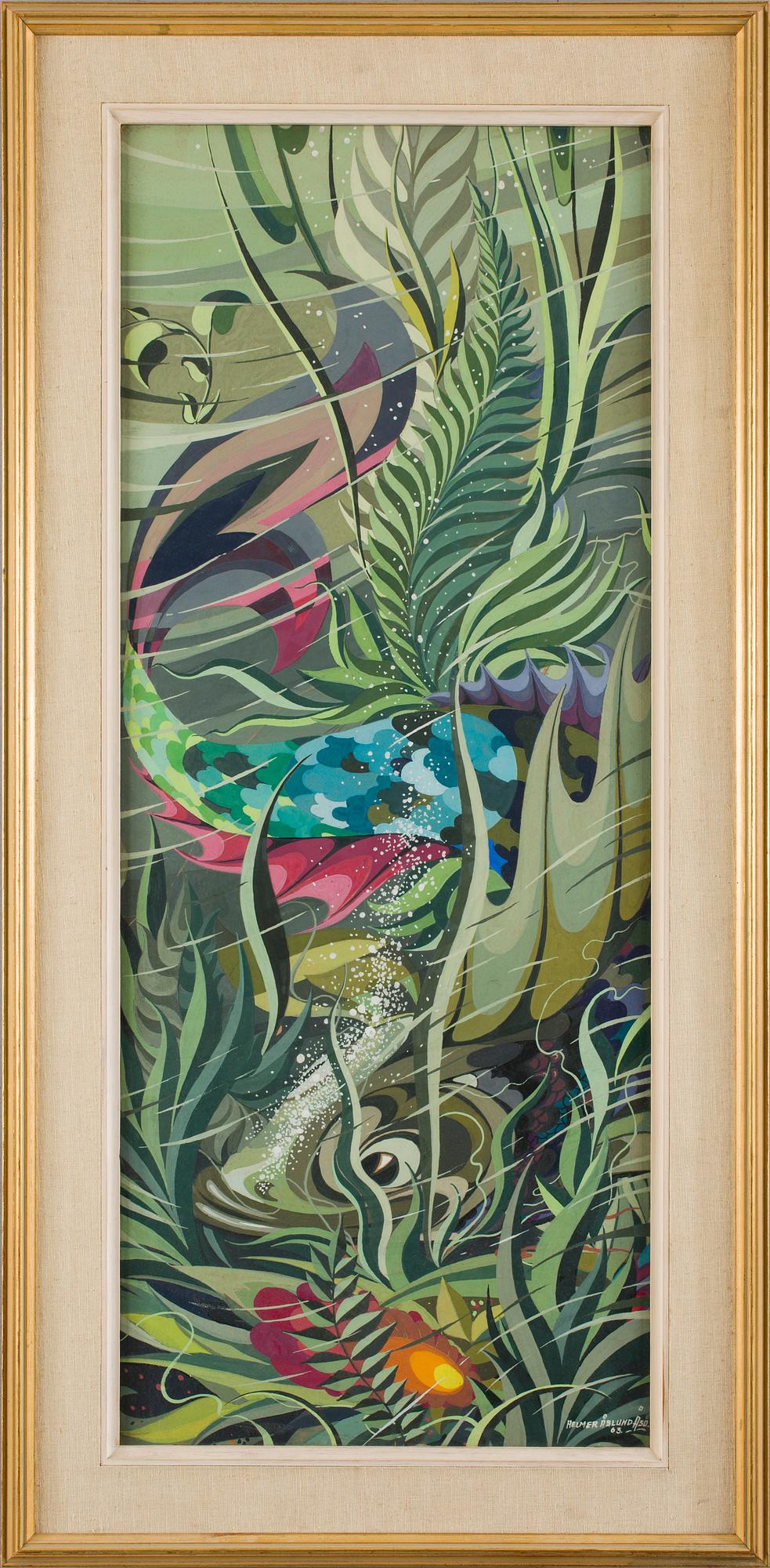 HELMER ÅSLUND(ÅSÖ), gouache. Sign o dat 63.