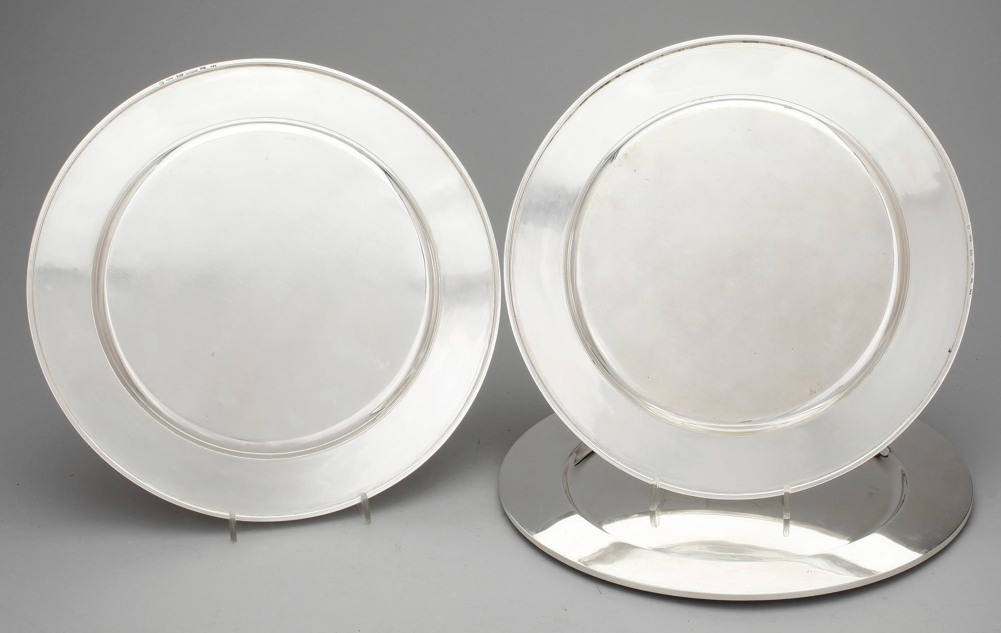 KUVERTTALLRIKAR, 3 st, sterlingsilver, Mexico. Tot ca 1670 gram.