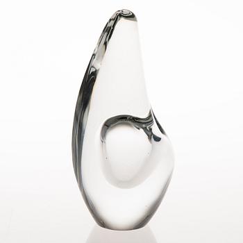 TIMO SARPANEVA, 'Bird's head' glass sculpture, signed Timo Sarpaneva Iittala -56.