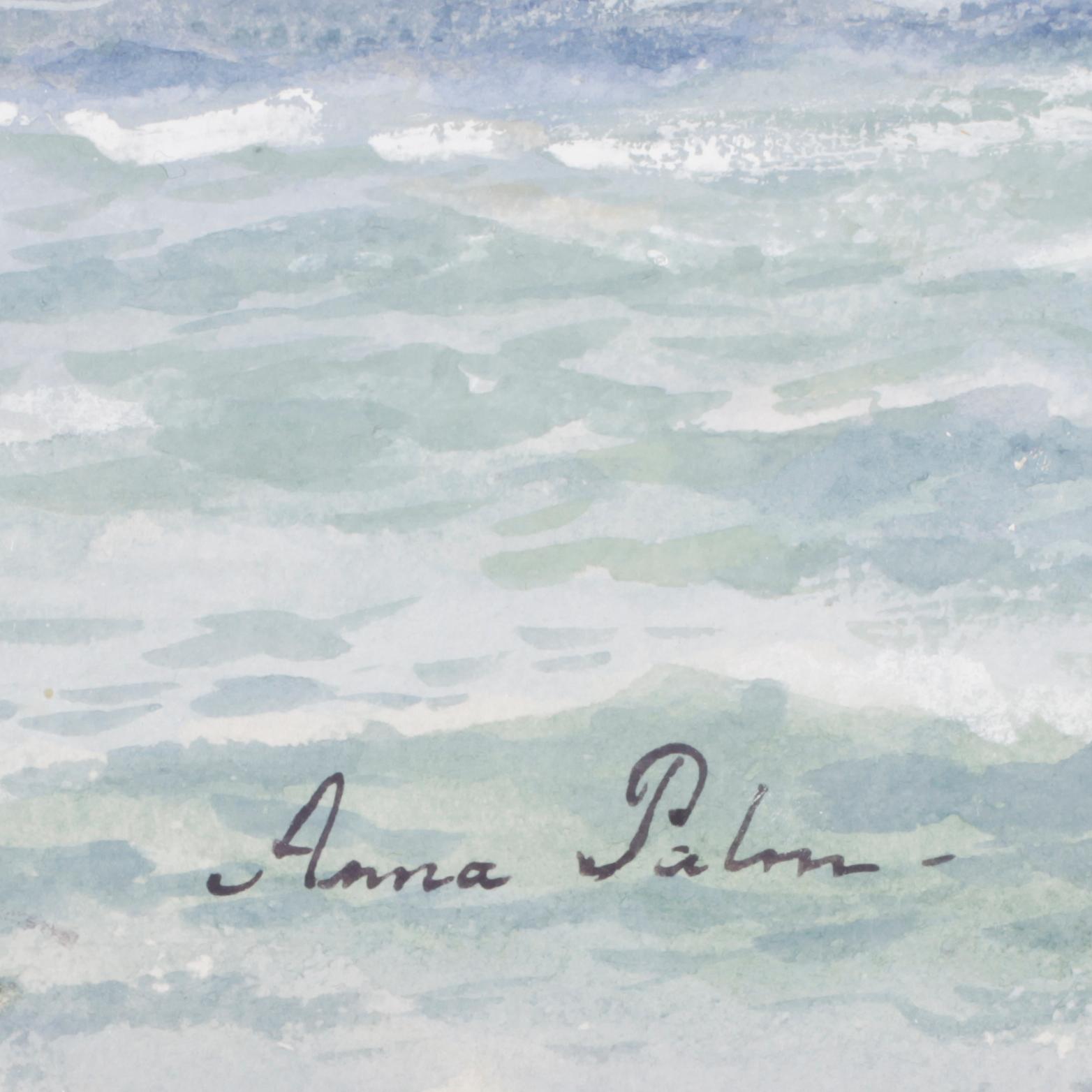 ANNA PALM, akvarell, sign.