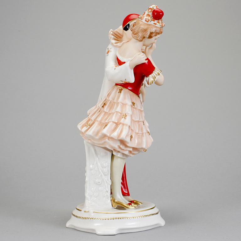 FIGURIN, porslin, Royal Dux, 1900-talets mitt.