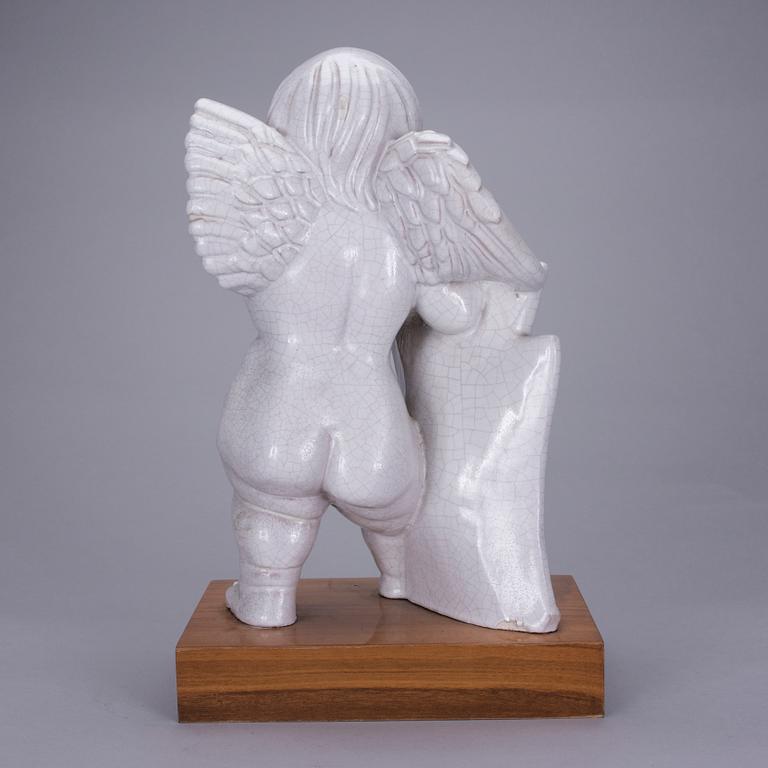 SKULPTUR, fajans, efter Agostino di Duccio.