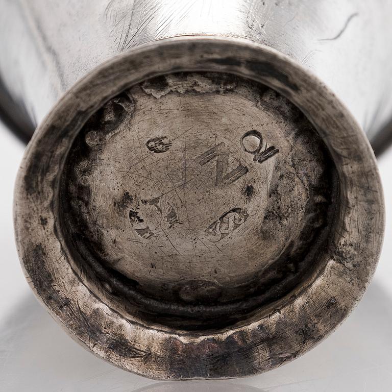 Johan Björklund, bägare, silver, Nykarleby, Finland 1806.