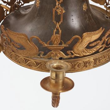 Ampel, för sex ljus, Sverige, 1800-talets första hälft, Empire.