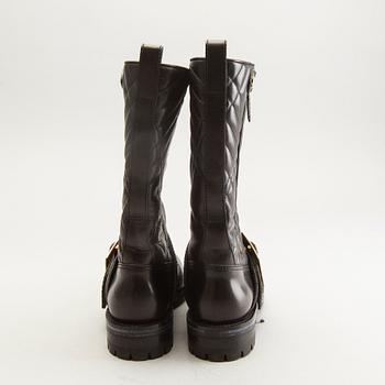 Burberry, London, boots, leather, "Wharting qui mid high boot houseneck".