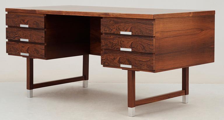 A Kai Kristiansen palisander desk, Feldballes Møbelfabrik, Denmark 1960's.