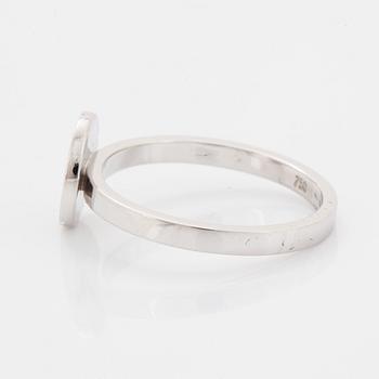 Ring, vitguld med åttkantslipade diamanter.