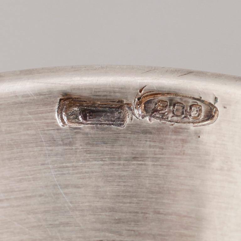 BORDSPINGLA, silver, 1900-talets första hälft. Vikt ca 129 gram.