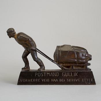 SIGURD NOME, skulptur, brons. Signerad.