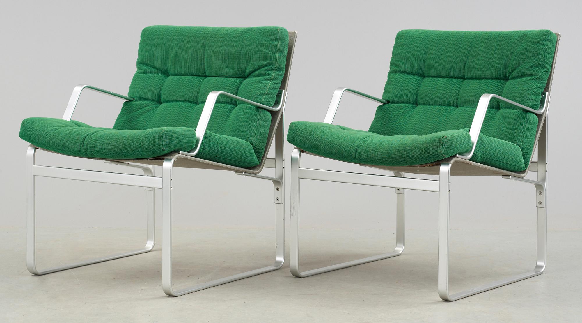 FÅTÖLJER, ett par, Bruno Mathsson, Mathsson International AB, 1970-tal.