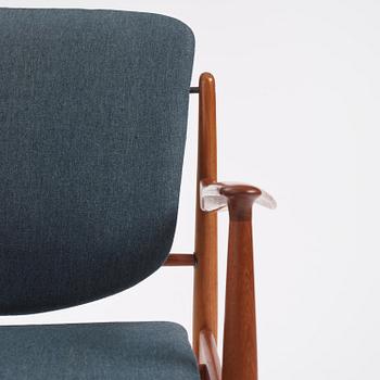 Finn Juhl, a "FD 136" easy chair, France & Daverkosen, Denmark, 1950s.