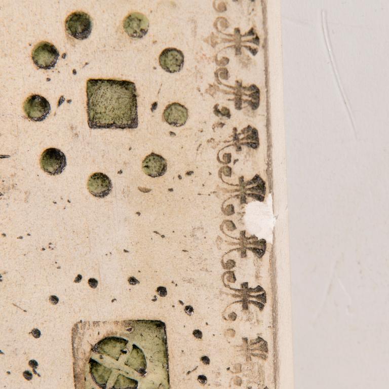 RUT BRYK, reliefiä, 4 kpl, kivitavaraaa, signeeratut.