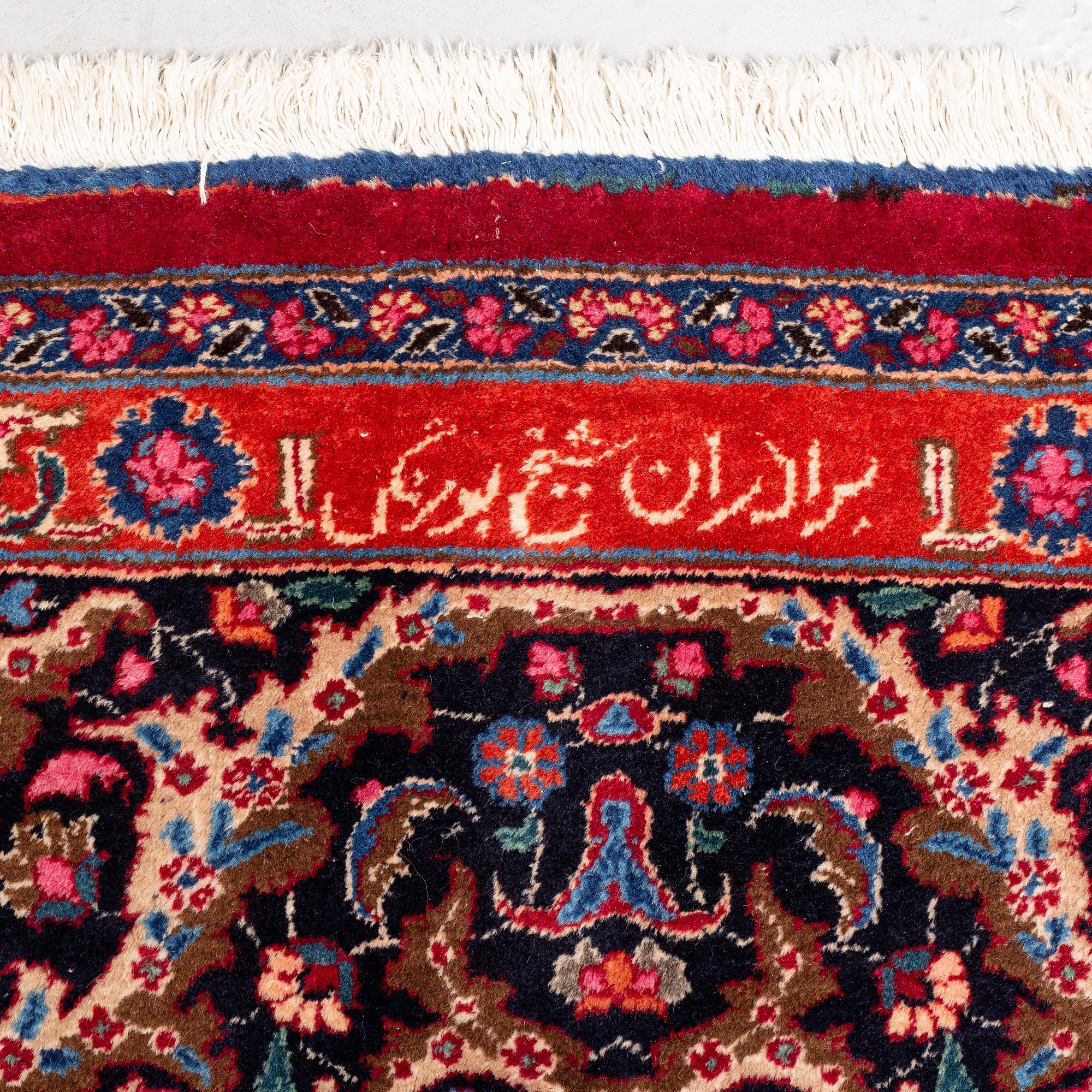A carpet, Mashad, ca 393 x 293,5 cm.