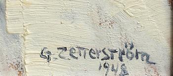 GUNNAR ZETTERSTRÖM, olja på pannå, sign o dat 48.