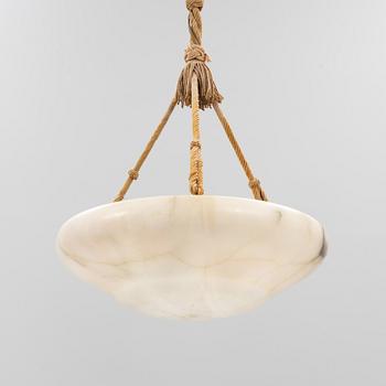 An alabaster ceiling lamp, 1920's.