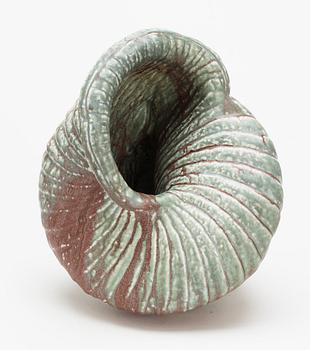 A Gunnar Nylund stoneware sculpture of a seashell, Rörstrand.