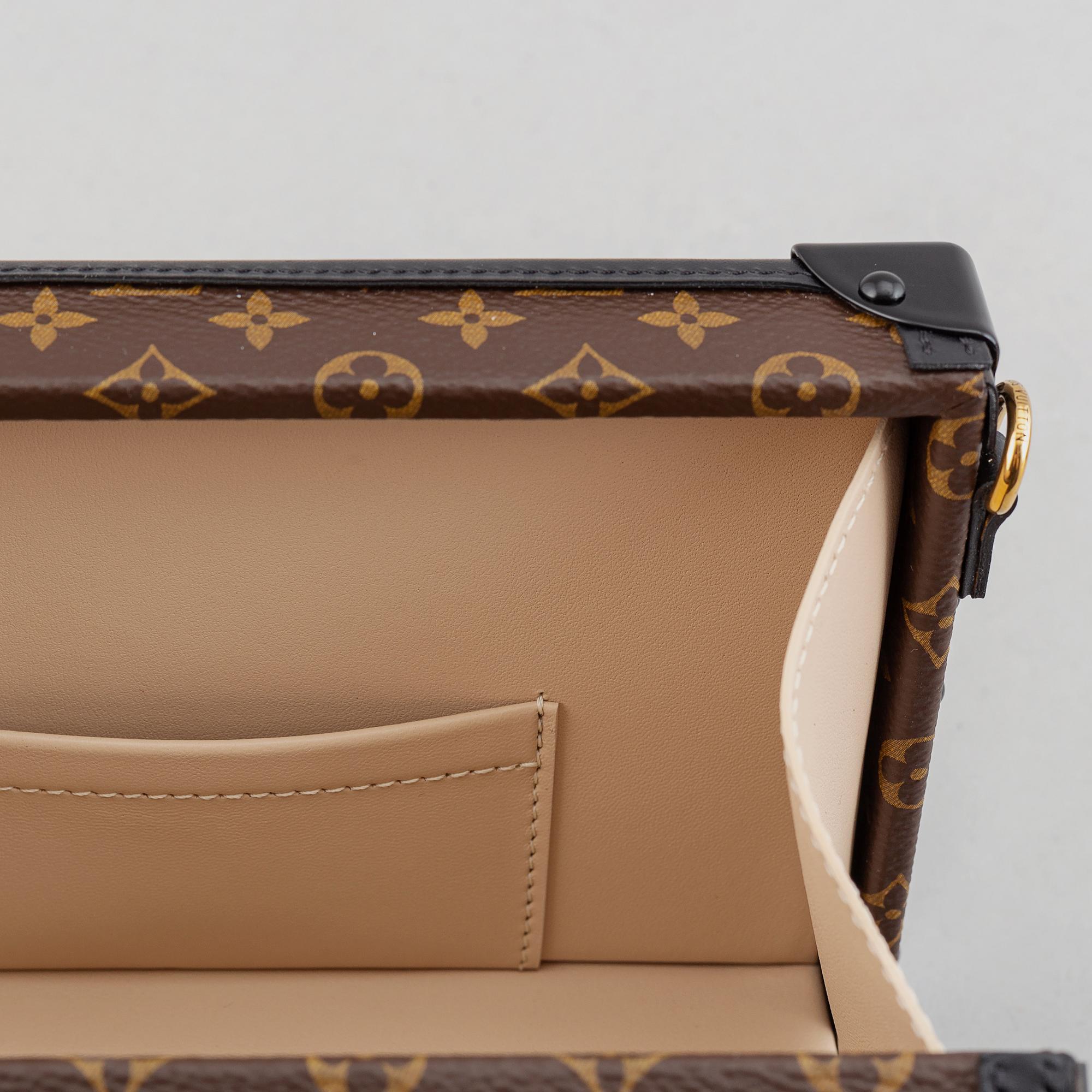 Louis Vuitton, a monogram canvas 'Petite Malle Trunk Messenger Bag', 2018.