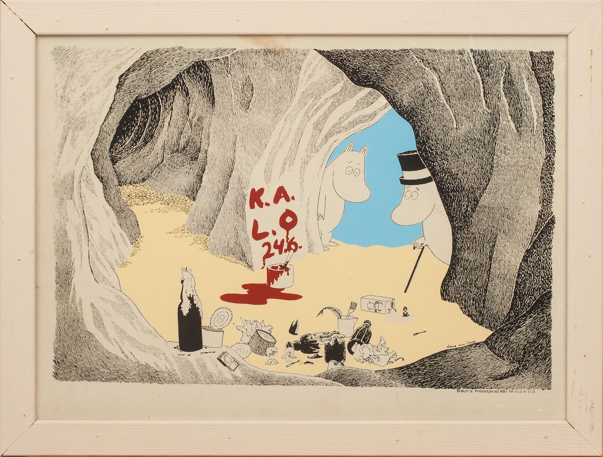 PLANSCHER, 2 st, efter Tove Jansson för AB Elg & Elg.