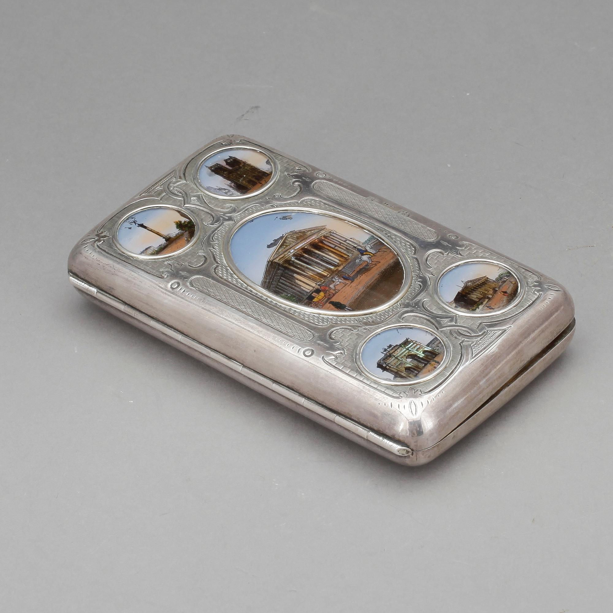 PORTMONNÄ, silver, Ryssland, 1862. Vikt ca 196g.