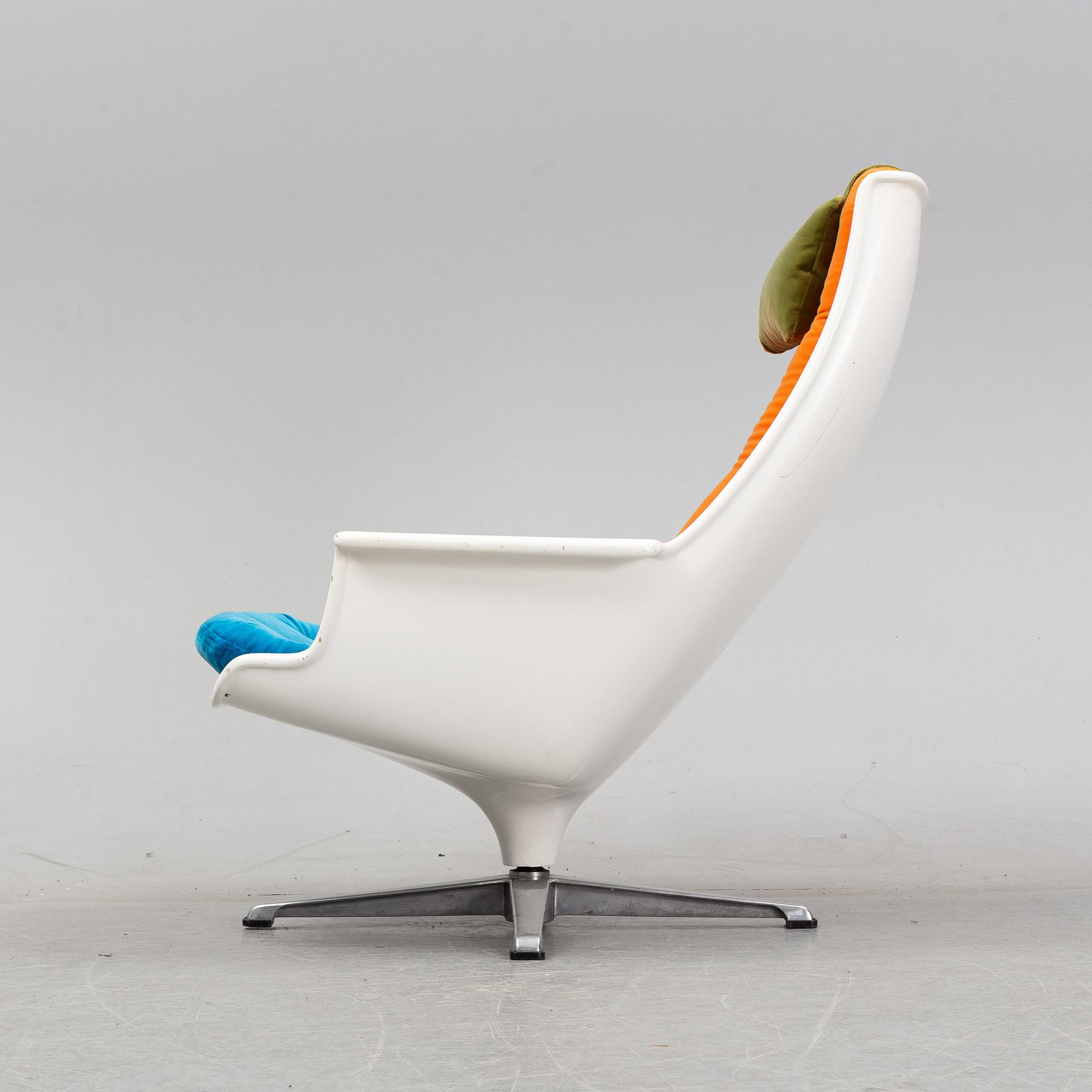 A 'Tellus' easy chair by Alf Svensson and Yngvar Sandström, Göte-Möbler, Nässjö AB, 1970's.