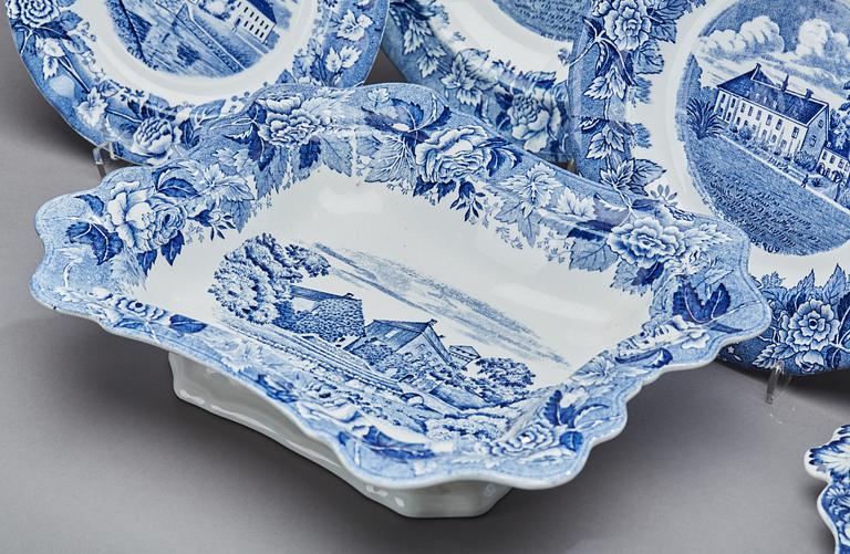 MATSERVIS, c:a 50 delar, flintgods, "Skåne", Rörstrand.