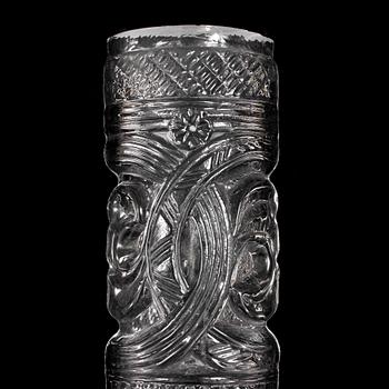 A glass obelisk by Lars Leidegren for Hotel Royal Viking, ca 1984. Produced by Orrefors glassworks.