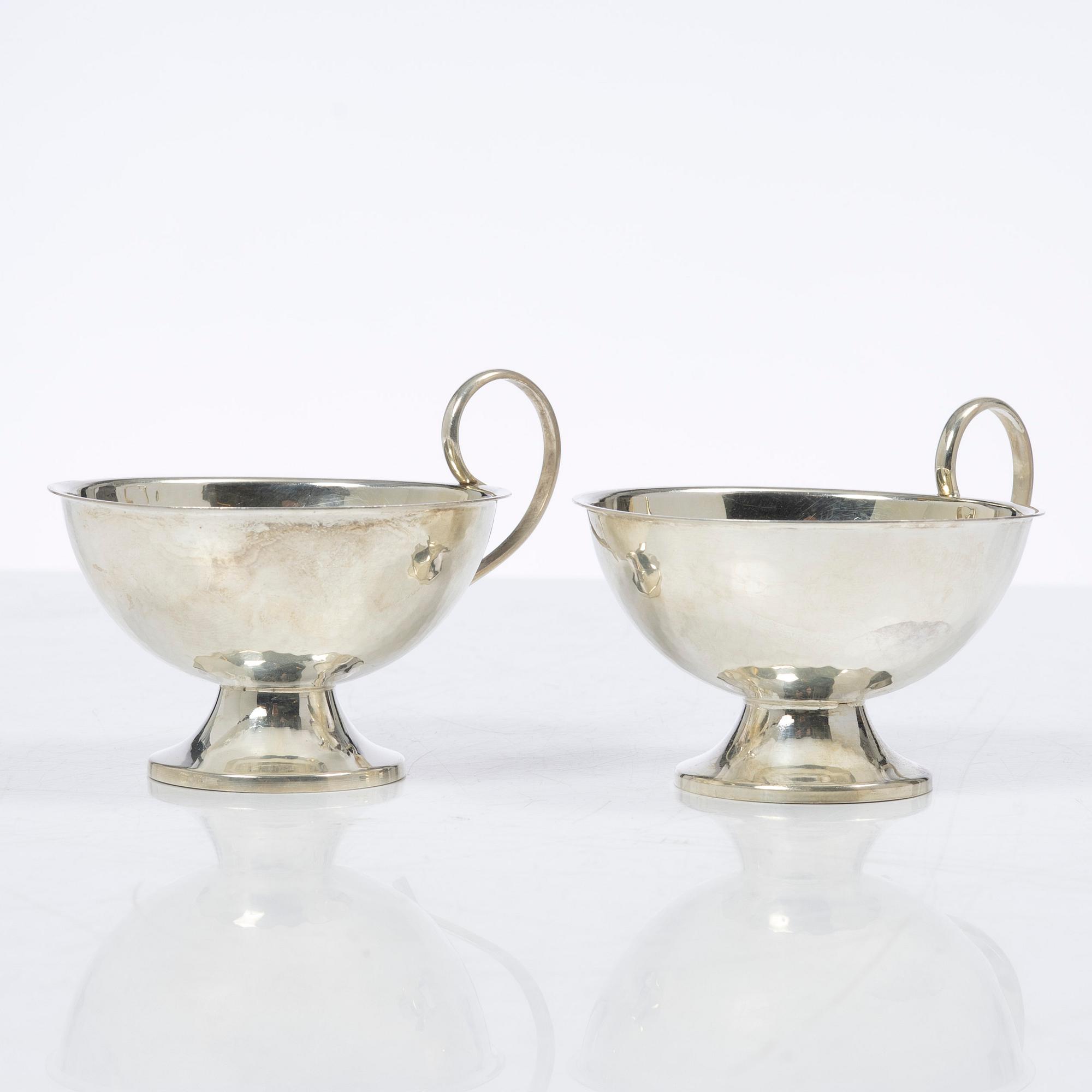 Punch mugs, 7 pcs, silver, Ceson Guldvaru Ab, Gothenburg 1960-1967.