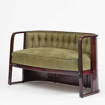 Josef Hoffmann, salongsmöbel, fyra delar, modell 421/428, Jacob & Josef Kohn, Wien, 1900-talets början.