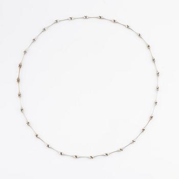 Björn Weckström, necklace, "Bone Necklace", sterling silver. Lapponia 1984.